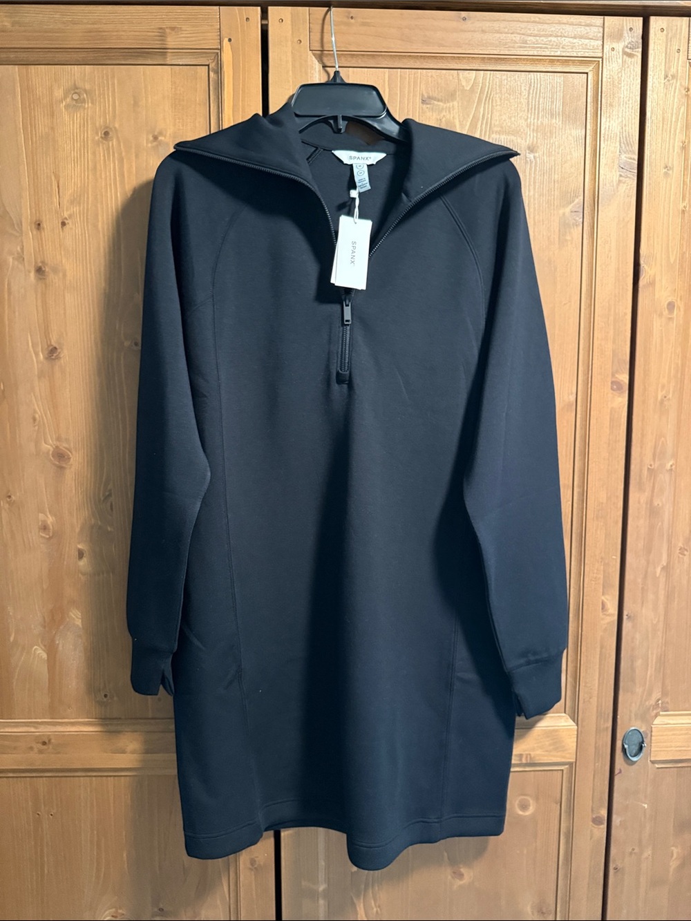 Spanx Black Half-Zip Dress